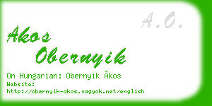 akos obernyik business card